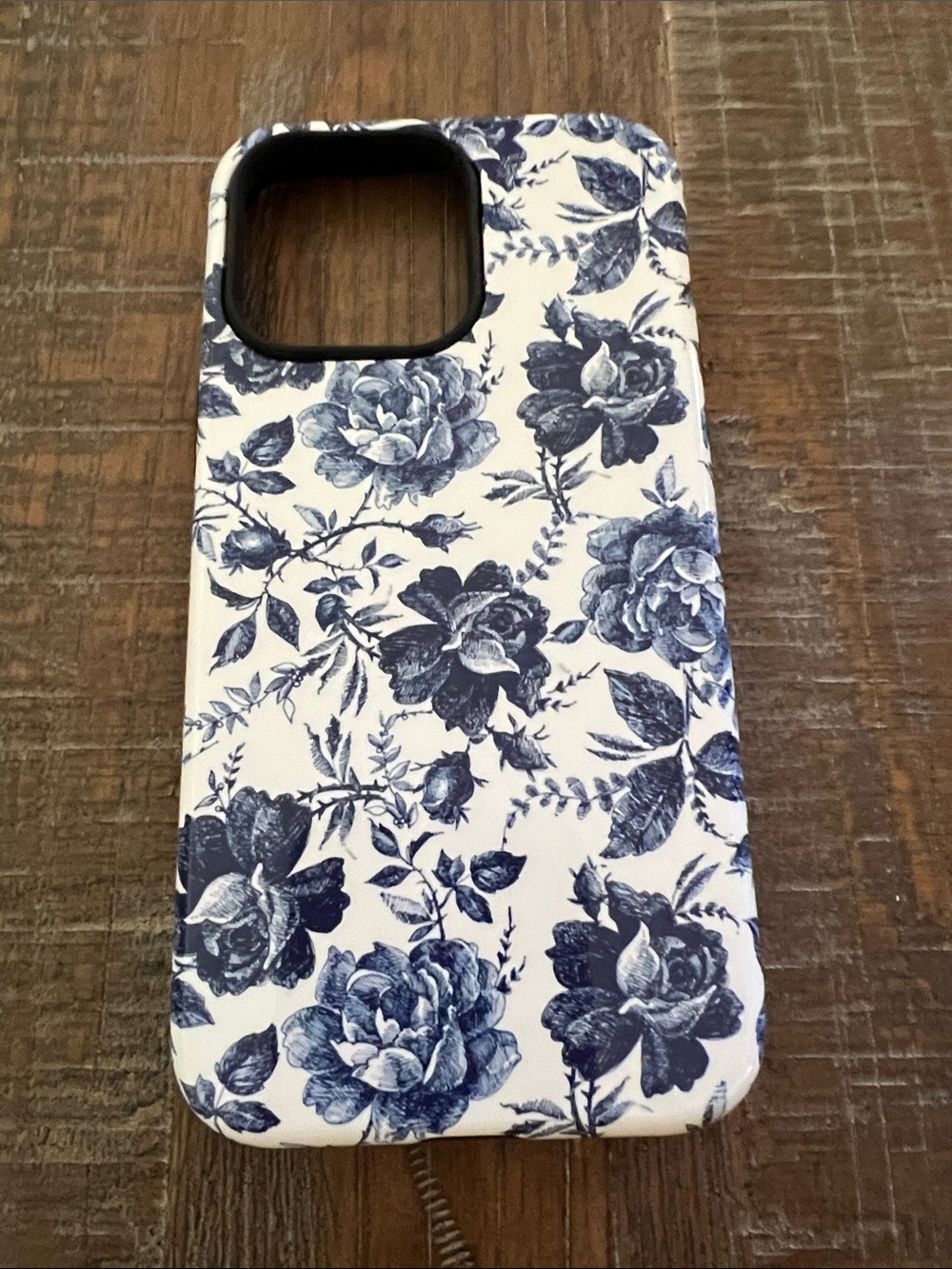 14 Pro Max Floral Blue & White Phone Case